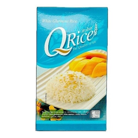 Ryż długoziarnisty biały, kleisty 1kg Qrice