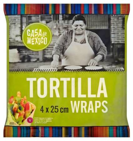 Tortilla wrap 25 cm 240 g (4 sztuki) Casa de Mexico